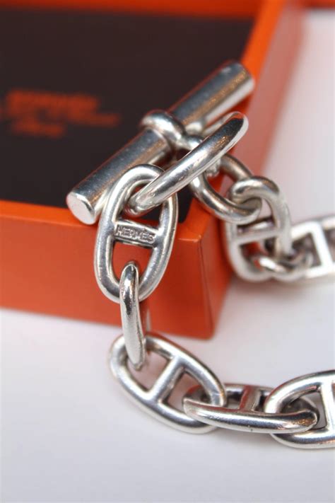 chaine hermes or|Hermes chain anchor chain bracelet.